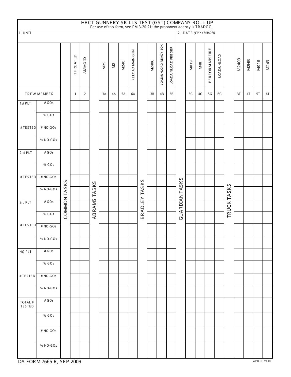 DA Form 7665-R - Fill Out, Sign Online and Download Fillable PDF ...