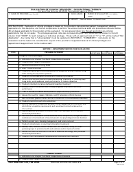 DA Form 5441-20 Evaluation of Clinical Privileges - Occupational Therapy