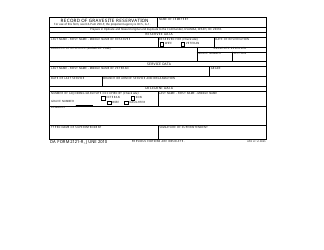 Document preview: DA Form 2121-R Record of Gravesite Reservation (LRA)