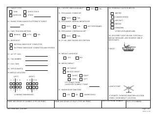 DA Form 3662 Longbow Hellfire Missile Firing Data Report, Page 2