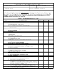DA Form 5441-23 Evaluation of Clinical Privileges - Emergency Medicine