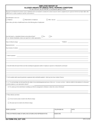 Document preview: DA Form 4755 Employee Report of Alleged Unsafe or Unhealthful Working Conditions