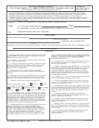 Document preview: DA Form 3126 Application and Contract for Establishment of a Junior Reserve Officers' Training Corps Unit (S&i, HQDA, Attn: Tapc-Opp-P, 200 Stovall St., Alexandria, VA 22332-0418)