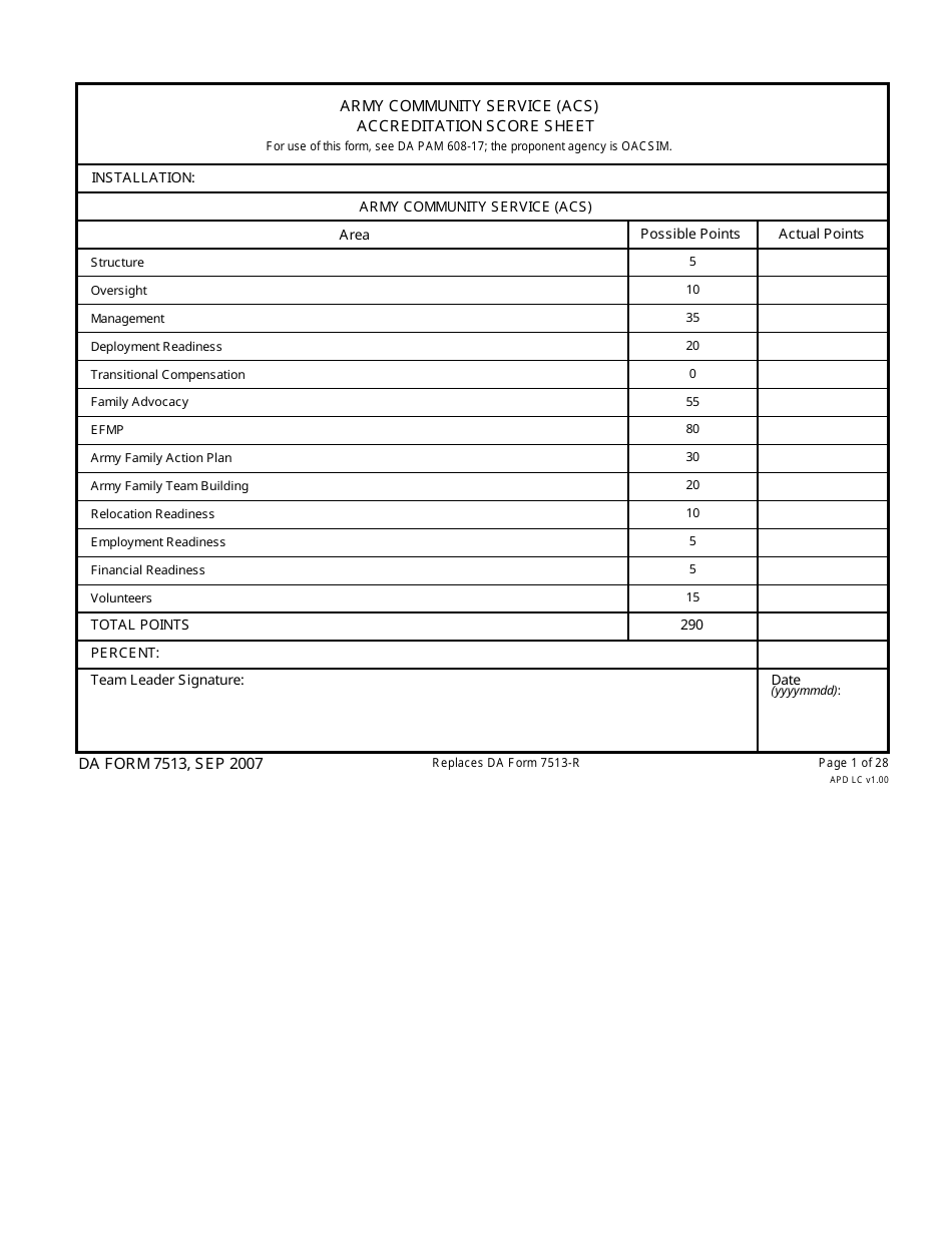 DA Form 7513 - Fill Out, Sign Online and Download Fillable PDF ...