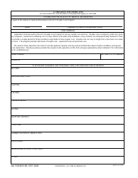 DA Form 5190 Clinician&#039;s Information