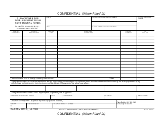 Document preview: DA Form 3697-R Subvoucher for Distribution From Confidential Funds