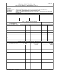 Document preview: DA Form 7383-R Individual Linguist Record (Ilr) (LRA)
