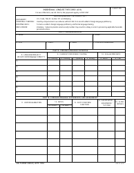 DA Form 7383-R Individual Linguist Record (Ilr) (LRA)