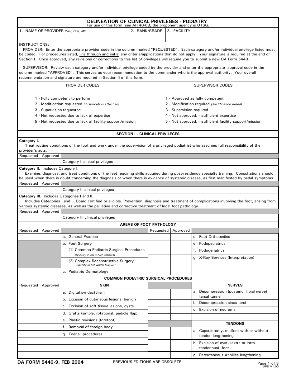 DA Form 5440-9 - Fill Out, Sign Online and Download Printable PDF ...