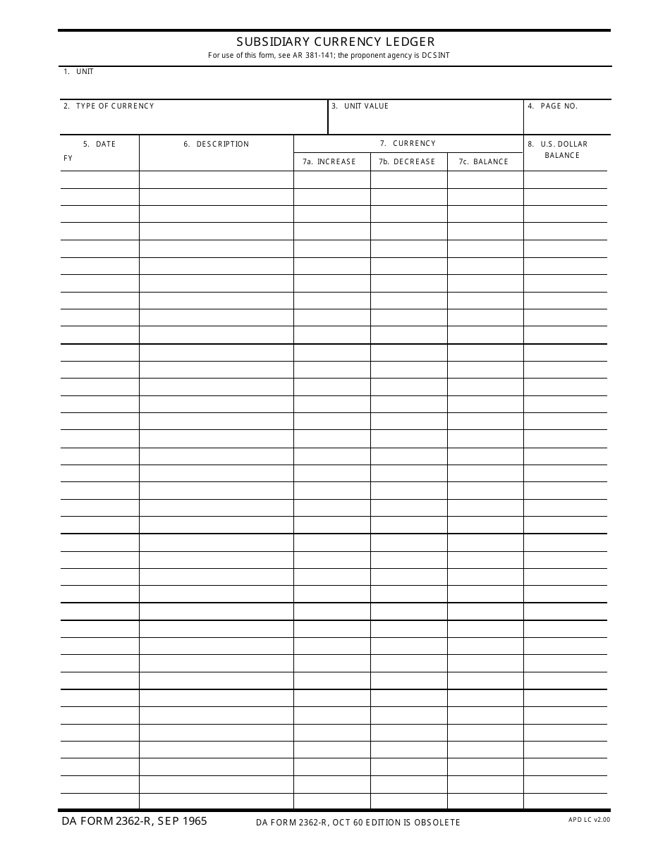 DA Form 2362-R - Fill Out, Sign Online and Download Fillable PDF ...