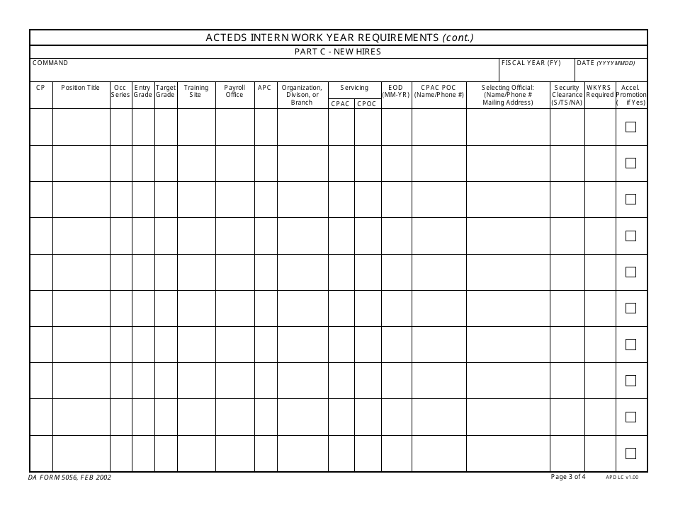 DA Form 5056 - Fill Out, Sign Online and Download Fillable PDF ...