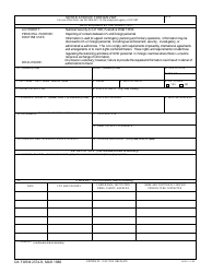 Document preview: DA Form 2374-R Notification of Foreign Visit (LRA)