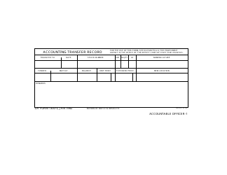 DA Form 1300-3 Summary Accounting Transfer Record of Supply Item
