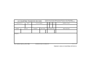DA Form 1300-3 Summary Accounting Transfer Record of Supply Item, Page 2