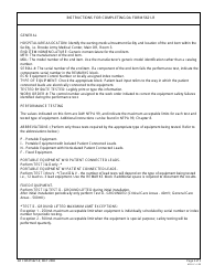 DA Form 5621-R Medical Equipment Electrical Safety, Page 2