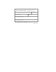 Document preview: DA Form 3733-R Self-service Supply Center Account Card (LRA)