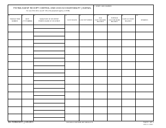 DA Form 5071 Paying Agent Receipt Control and Cash Accountability Journal