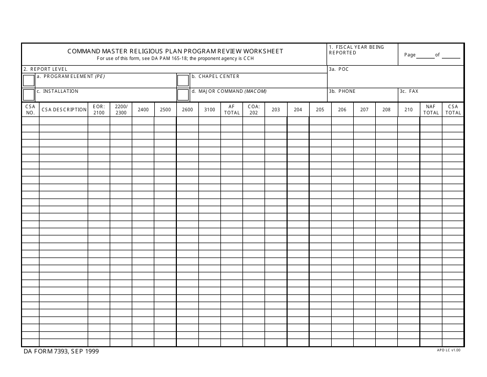 DA Form 7393 - Fill Out, Sign Online and Download Fillable PDF ...