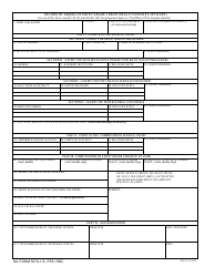 Document preview: DA Form 5074-1-R Record of Award of Entry Grade Credit (Health Services Officer)