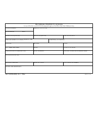 DA Form 2609 Historical Property Catalog