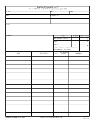 DA Form 4843 Guest/Attendance Sheet