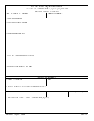 DA Form 4513 Download Fillable PDF, Record of Missions Fired ...