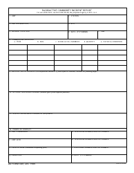 Document preview: DA Form 7401 Radioactive Commodity Incident Report