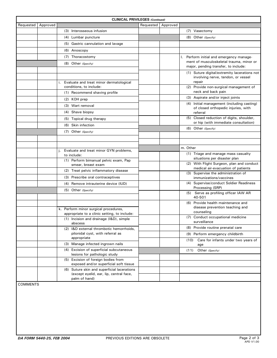 DA Form 5440-25 - Fill Out, Sign Online and Download Printable PDF ...