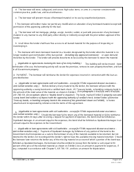 DA Form 4881 Agreement for the Loan of US Army Materiel, Page 2