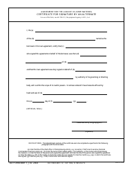 Document preview: DA Form 4881-1 Agreement for the Loan of US Army Materiel Certificate for Signature by an Alternate