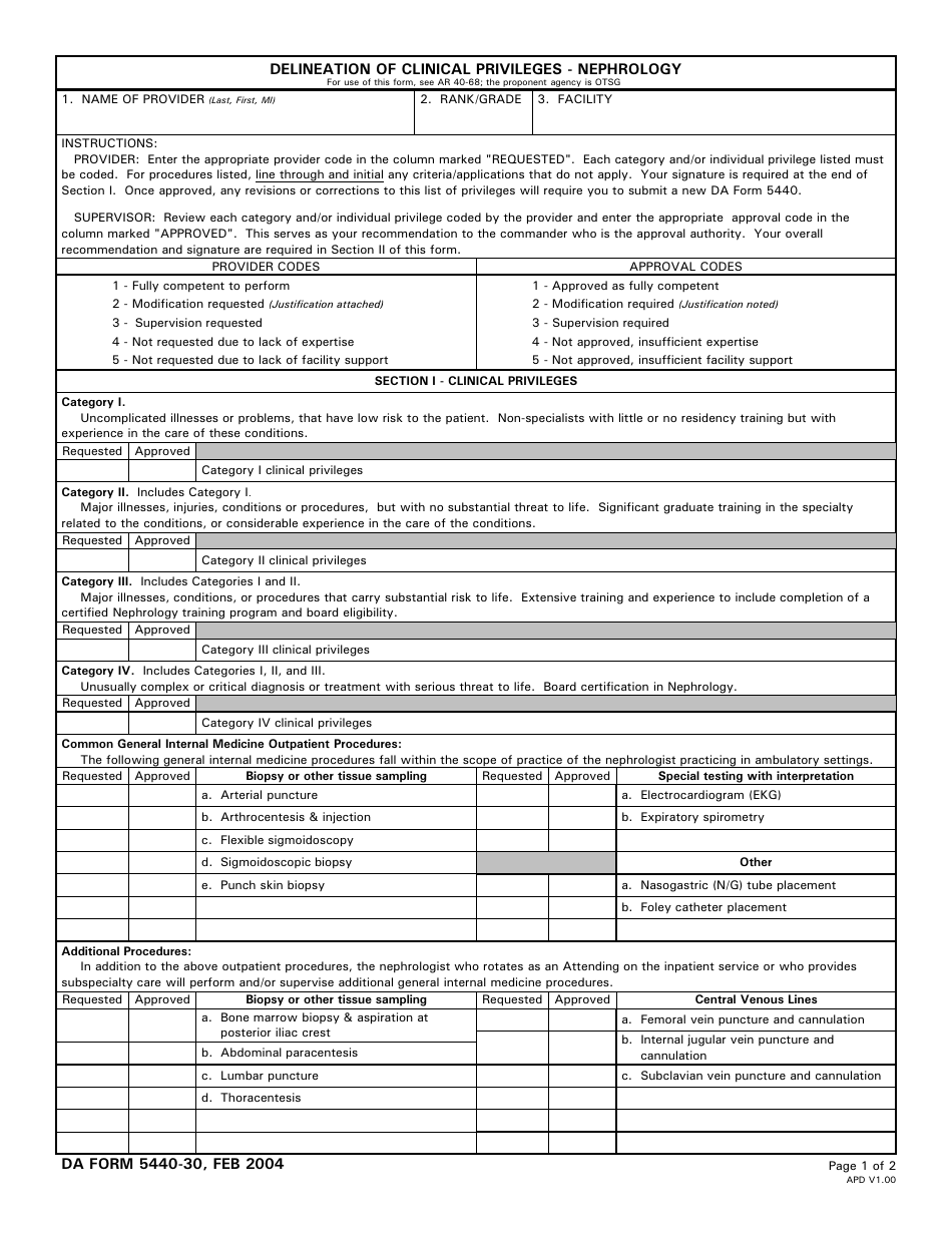 DA Form 5440-30 - Fill Out, Sign Online and Download Printable PDF ...