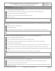 Document preview: DA Form 7419 Army Community Service (Acs) Accreditation Checklist