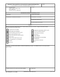 Document preview: DA Form 4511 Request for Logistics Catalog Data and/or Information