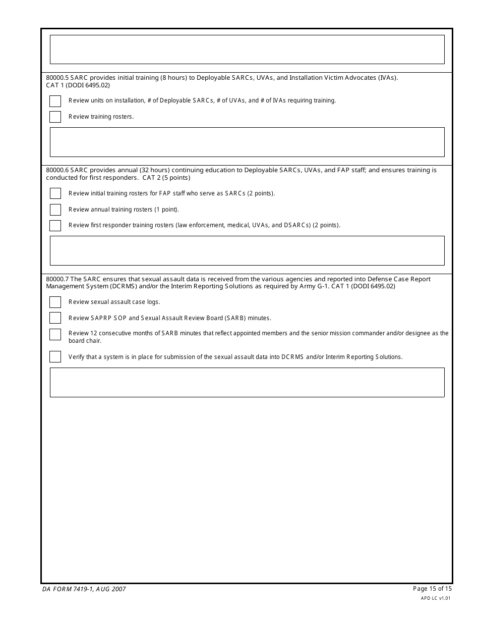 DA Form 7419-1 Family Advocacy Program (Fap), Page 15