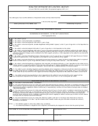 Document preview: DA Form 5327 Bona Fide Dependent Declaration - Military
