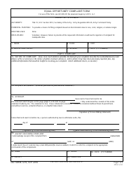 DA Form 7279 Equal Opportunity Complaint Form