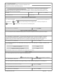 DA Form 7279 Equal Opportunity Complaint Form, Page 2