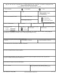Document preview: DA Form 7621 Major Fire Report From Installation/Garrison Thru Regions to To Higher Headquarters