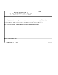 Document preview: DA Form 3425-R Medical Fitness Statement for Enrollment in Basic Course, Senior Rotc