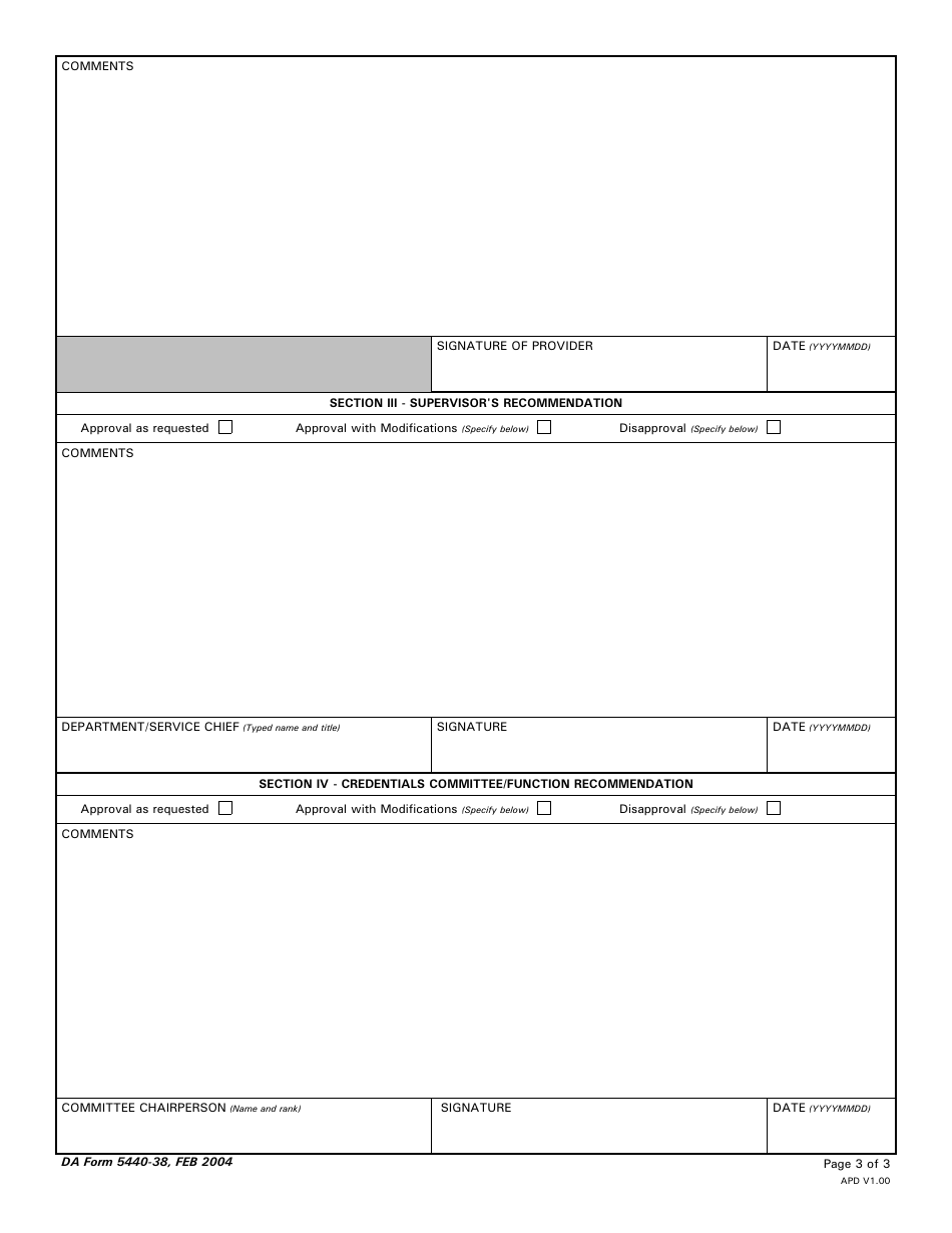 DA Form 5440-38 Delineation of Clinical Privileges - Clinical Pharmacy, Page 3