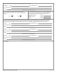 DA Form 7303 Donor/Recipient History Interview, Page 2