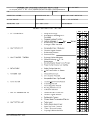 Document preview: DA Form 5458 Shower/Decontamination Point Inspection