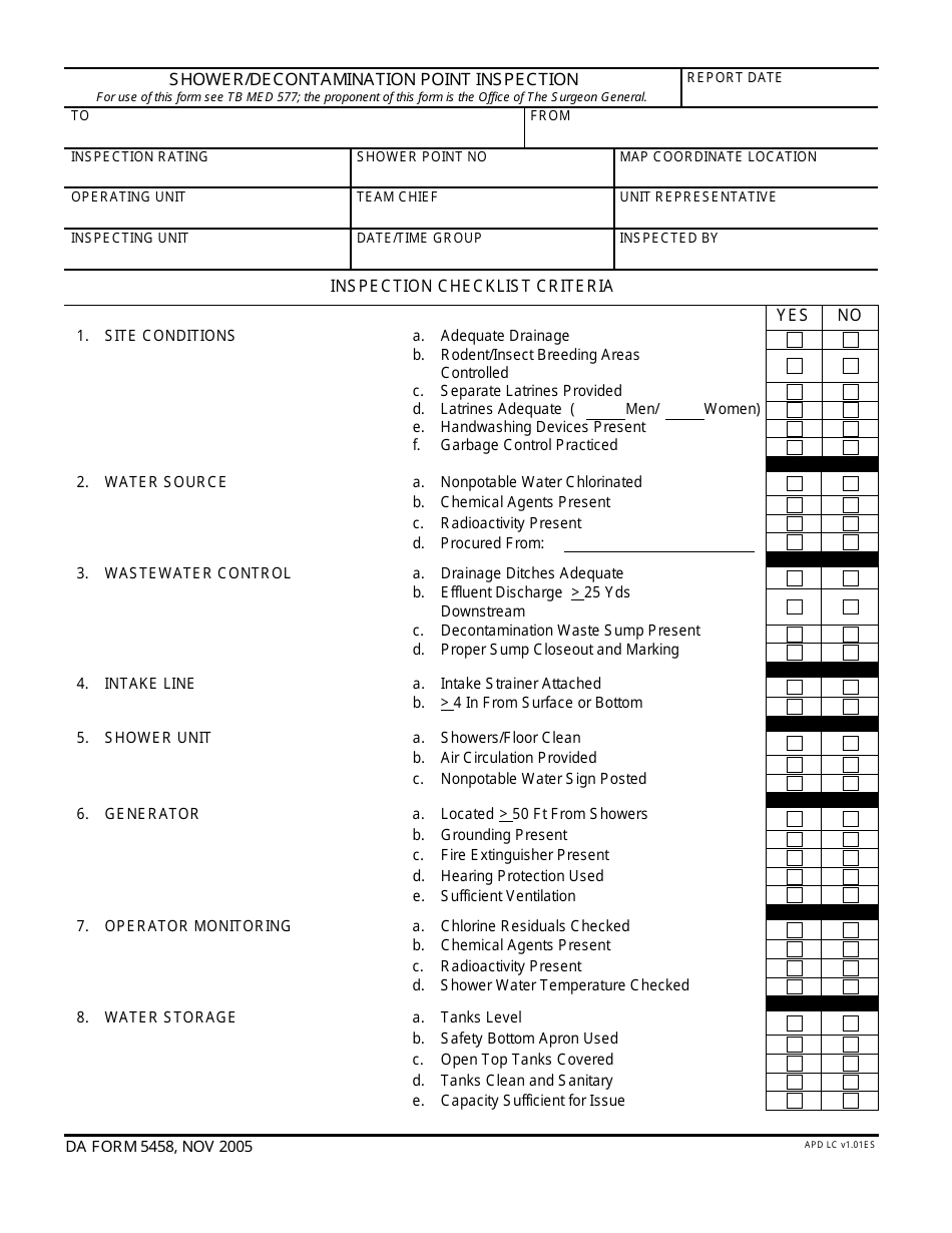 DA Form 5458 - Fill Out, Sign Online and Download Fillable PDF ...