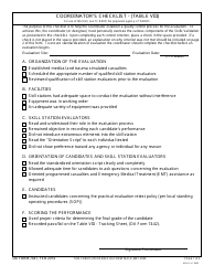 Document preview: DA Form 7441 Coordinator's Checklist - (Table VIII)