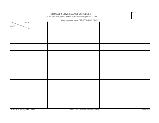 Document preview: DA Form 5475 Cor/Qae Surveillance Schedule