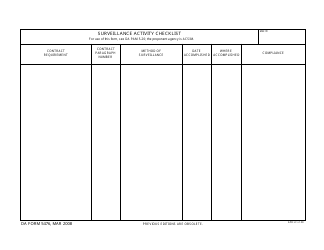 Document preview: DA Form 5476 Surveillance Activity Checklist