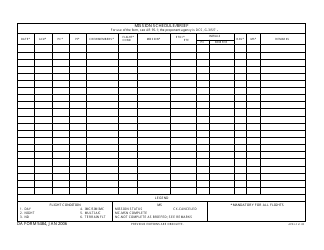 Document preview: DA Form 5484 Mission Schedule/Brief