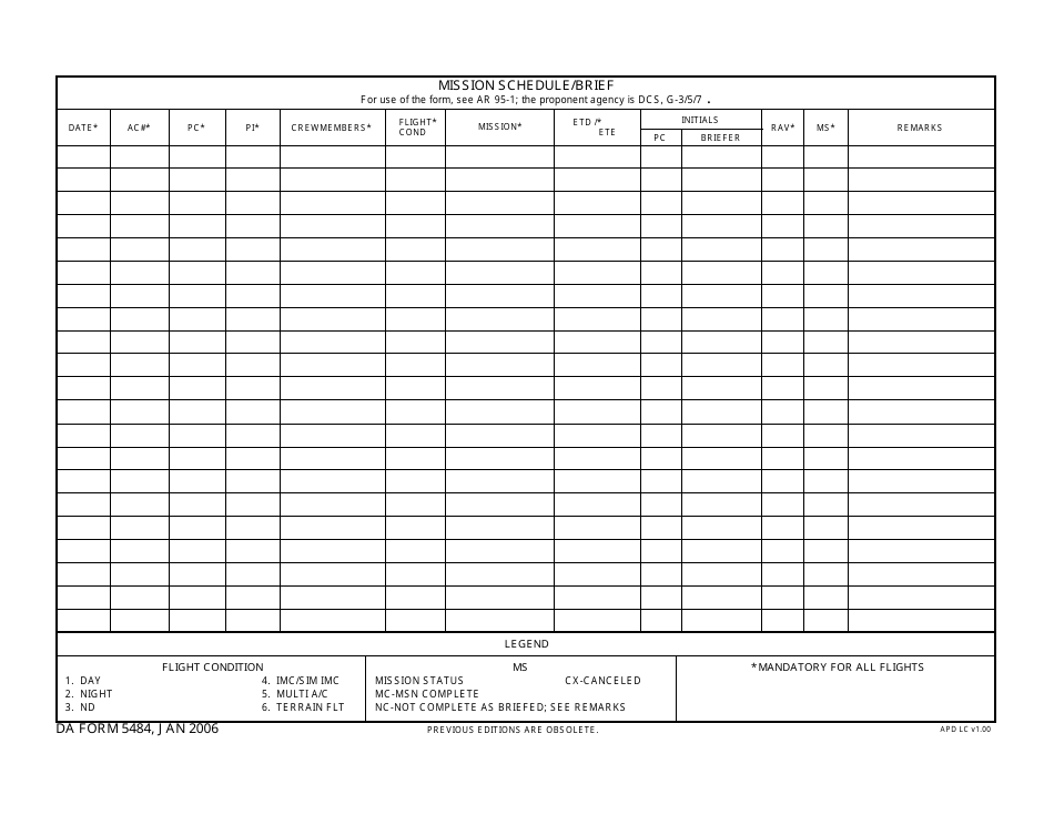 DA Form 5484 - Fill Out, Sign Online and Download Fillable PDF ...