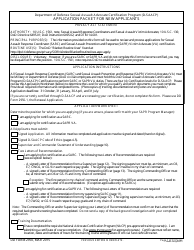 DD Form 2950 Sexual Assault Advocate Certification Program (D-Saacp) for New Applicants