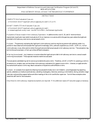 DD Form 2950 Sexual Assault Advocate Certification Program (D-Saacp) for New Applicants, Page 8